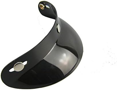 VCOROS 3 Snap 3/4 Open Face Helmet Peak Visor (Black)