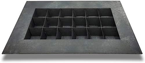 Modern Home Living Wall Galvanized Steel/Zinc Succulent Planter, Wall Mounted Garden Pocket Planter (18 Pocket, Black Zinc)