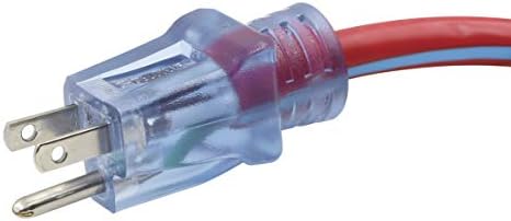 Prime KCPL507825 12/3 SJTW Locking Cord, Red and Blue, 25-Feet
