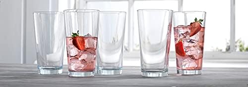 Home Essentials Drinking Glass Set - 10 Highball Glass Cups, 16 Oz. Basic Water Glasses, Beer, Juice, Cocktails, Wine, Iced Tea