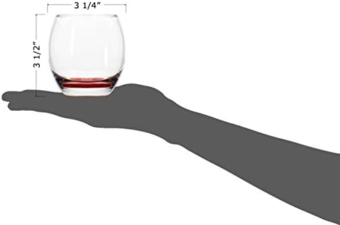 Red Co. Large 16 oz Multicolored Drinking Glass Set of 6 for Water, Beverage, Cocktail, Mixed Drinks