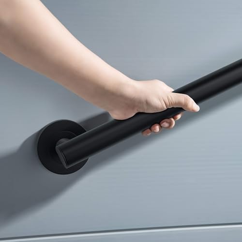 36 Inch Stainless Steel Bathroom Safety Grab Bar | Straight Shaped Grab Bar for Bathtubs and Showers, Shower Safety Grab Bars for Seniors, Wall Mounted Anti-Slip Support (Brushed Nickel, KGB1136)