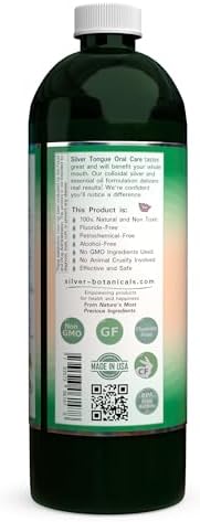 Silver Tongue Oral Care - All Natural Colloidal Silver Mouthwash, 16 oz.