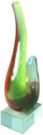 M Design Art Handcraft Glass Rainbow Stripe Colorful Art Handcraft Sculpture N1408 [Kitchen]