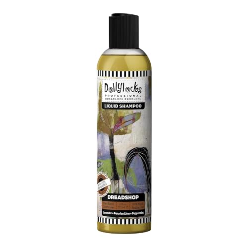 Dollylocks Clarifying Liquid Shampoo | Rosemary Peppermint Lemon | Paraben-free, Plant-Based, Vegan, Residue-Free Loc, Braid, Dreadlock Care | All hair types | 8oz