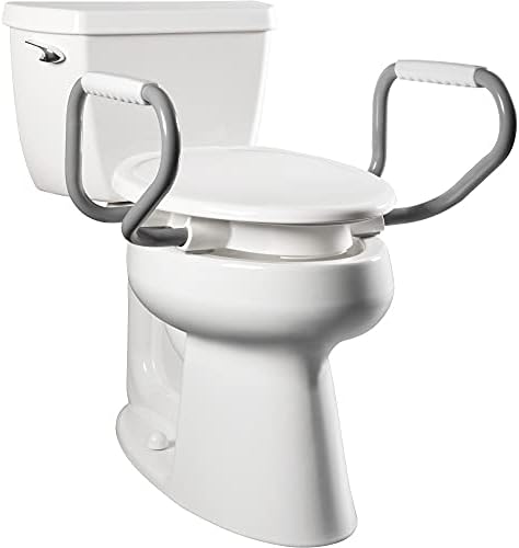 Bemis Assurance 3" Raised Toilet Seat for Seniors, Therapist Preferred for Safety, Secure Hinges, Clean Shield Guard, Elongated, White