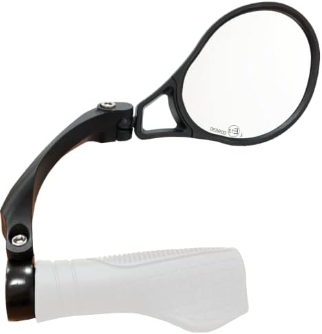 Hafny E13 Approved E-Bike Mirror, Large Surface Bar End Bike Mirror, HD Automotive Glass Bicycle Mirror, Safe Blast-Resistance Cycling Mirror
