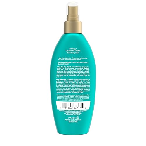 OGX Locking + Coconut Curls Finishing Mist, 6 Fl Oz