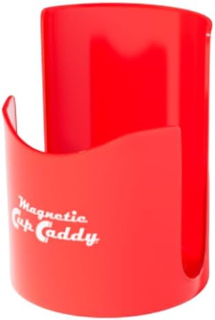 Master Magnetics Magnetic Cup Holder - Caddy for Bottles, Glasses, and Cans - Fits on Fridge, Lawnmower, Forklift, Cart, or Ladder - Heavy-Duty Magnet