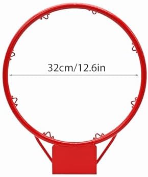 Basketball Rim Goal Wall Mounted Hoop Indoor Outdoor Hanging Basketball Hoop, 32centimeter/12.6inch