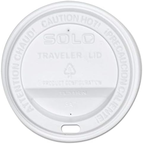 SOLO TLP316-0007 White Traveler Lid for SSP and Bare Paper Hot Cup - 2 Packs of 100 (200 Lids Total)