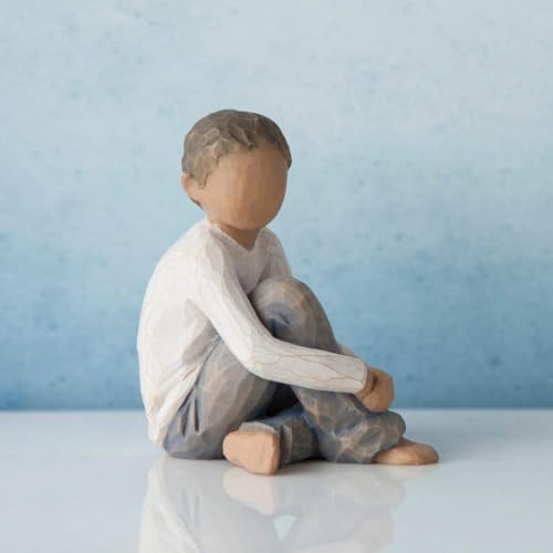 Willow Tree Caring Child (Darker Skin), Sculpted Hand-Painted Figure | Celebrates a Child's Spirit, Family Grouping Keepsake