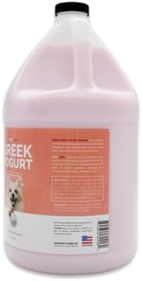 Bark2Basics Strawberries & Creme Greek Yogurt Protein Rich Dog Shampoo, 1 Gallon - All Natural Ingredients, Feeds Protein To Follicles