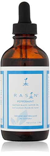 Rasin Castor Oil Organically Brilliant Haitian Black Castor Oil. (Original, 4 Fl Oz)
