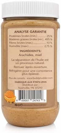 BUDDY BUDDER, Ruff Ruff Raw, Natural Dog Peanut Butter, Dog TreatMade in USA, (17 oz Jars)