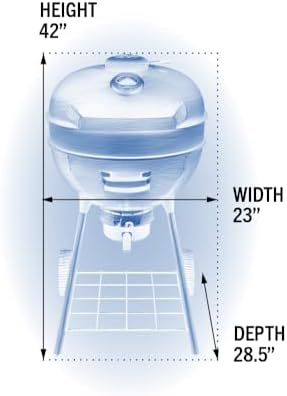 Napoleon PRO22 Professional Charcoal Kettle Grill, Black, Porcelain-Enameled Lid and Bowl, Chrome-Plated Cooking Grid