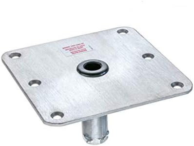 Swivl-Eze attwood SP-67739 Swivl-Eze Lock'N-Pin Stainless Steel 7-Inch x 7-Inch Non Threaded Boat Seat Pedestal Base | Non-threaded for 3/4 in pin socket, needs 2-3/4 in mounting hole, satin finish, exceeds ABYC standards, Type B rating