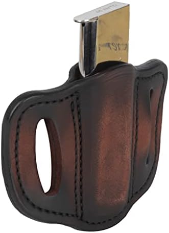 1791 Gunleather Magazine Pouch, OWB Single Stack 45 Leather Mag Holster | Leather magazine holder carries single stack 45 or 1911 mag securely, handcrafted with 100% American steerhide leather