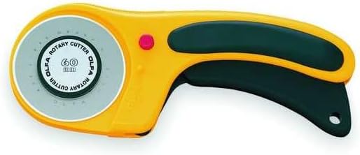 OLFA 45mm Ergonomic Squeeze-Handle Rotary Cutter (RTY-2/DX) - Auto-Retract | 45mm endurance tungsten steel