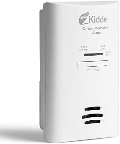 Kidde Carbon Monoxide Detector, Plug-in Wall with AA Battery Backup, Test-Hush Button