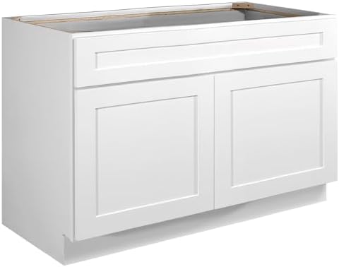 Design House Brookings Kitchen Sink Base Cabinet, 36", White | Floor Mount, Contemporary/Modern, Wood, Kitchen, 561498