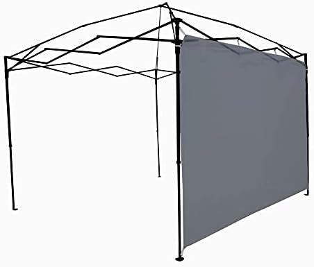 Ozark Trail Sun Wall / Shade Wall Sidewall for 10 x 10' Straight Leg Gazebo / Canopy / Tent, Dark Grey (Sun Wall Accessory Only. Gazebo Not Included.)