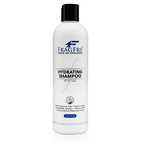 Hydrating Sensitive Skin Shampoo 12 oz - Sulfate-Free, Fragrance-Free, Paraben-Free, Color-Safe, Hypoallergenic, Mild Hair Cleanser - Gluten-Free, Vegan, Cruelty-Free, With Natural Cucumber