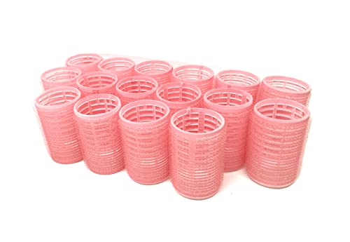 Set of 16 Self Grip Holding Hair Rollers Pro Salon Hairdressing Curlers Great for Fine & Short Hair - Medium Size Self Stick Hair Roller