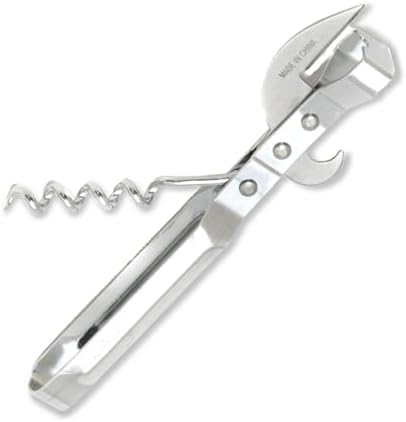 Chef Craft Select Can Opener with Tapper, 6.5 inches in length, Nickle Plated