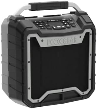 ECOXGEAR EcoTrek Rugged Waterproof Floating Portable Bluetooth Wireless 100 Watt Stereo Smart Speaker and PA System (Gray)