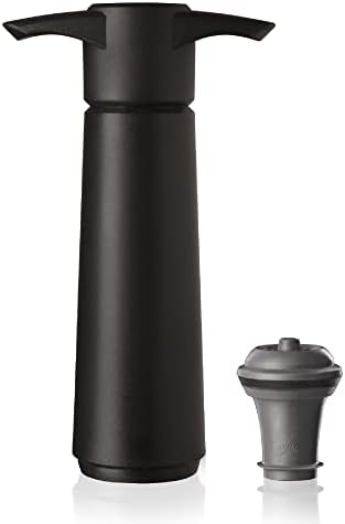 no name Vacu Vin Wine Saver Pump with 1 x Vacuum Bottle Stopper - Black