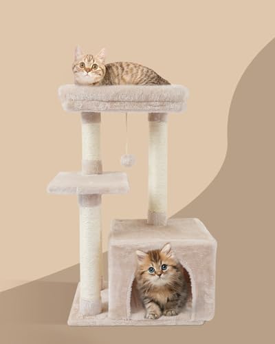 Cute Cat Tree Kitten Cat Tower Condo Cat Furniture Sisal Scratching Posts G