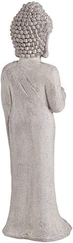 John Timberland Standing Buddha 32" High Gray Indoor-Outdoor Statue | Sculpture Zen Asian Japanese Garden Decor Front Porch Patio Yard Outside Home