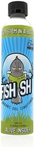 Fish Head Farms Organic Liquid Soil Conditioner, 250 ml, Living Biology for Indoor & Outdoor Plants, Root Growth, Nutrient Uptake & Water Efficiency