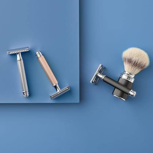 MÜHLE R89 Grande Double Edge Safety Razor for Men, Chrome, Closed Comb Head | Durable lustrous construction