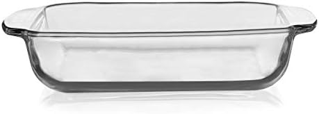 Libbey Baker's Basics Square Glass Casserole Baking Dish, 8-inch by 8-inch