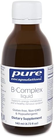 Pure Encapsulations B-Complex Liquid, 4.73 oz (140 mL) | Liquid Vitamin B Complex, for Nerve and Energy Metabolism*, Gluten-Free and Vegetarian