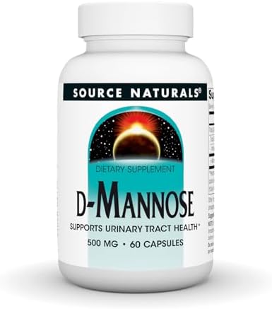 Source Naturals, D-Mannose - 500mg - 30 Capsules | Supports Urinary Tract & Bladder Health