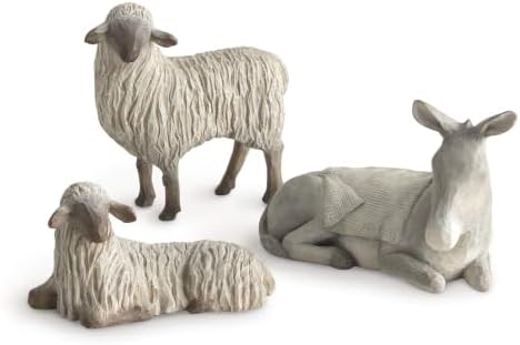 Willow Tree Gentle Animals of the Stable, Hand-Painted Figures, 3-Piece Set | Extends the Willow Tree Nativity Scene, Designed by Artist Susan Lordi