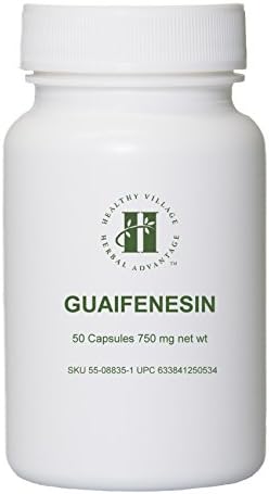 Guaifenesin Capsules 750mg (50 Capsules) - Pure Guaifenesin No Fillers No Binders