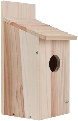 Cedar Blue Bird Box House,Hummingbird Wren Chickadee House, Assembled,1Pcs