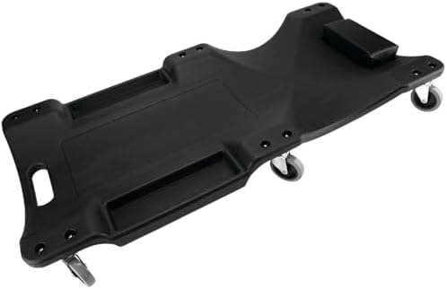 Performance Tool W85014 38 in. Low-Profile Automotive Mechanics Creeper | Oversized x-frame low profile creeper with 2-inch extra cushion padding. 5-inch jumbo swivel casters. 300 lb. capacity
