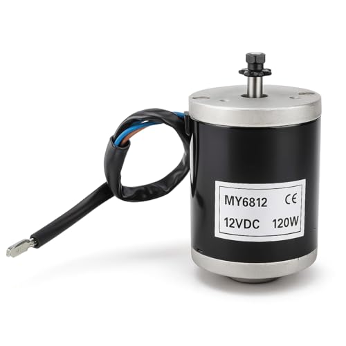 Electric Scooter Motor 12V 120W, Electric Brushed Motor High Speed Small Brush Motor with Belt Pulley E Scooter Accessory, Pulse 12v Motor for Scooter