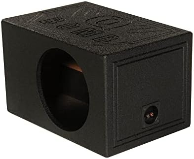 Qpower Single 12" Vented Ported Car Subwoofer Sub Box Enclosure, QBOMB12VL - Single Cab Bass Woofer Speaker Box System for Vehicle or Truck Audio