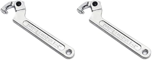Chrome Vanadium C Pin Spanner Adjustable Hook Wrench, Round Head 19-51mm