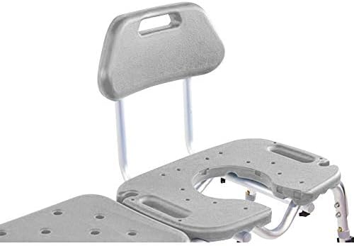 Tub Transfer Bench for Bathtub, All-Access Bath Bench with Cutout Seat | Slide Safely In & Out of the Tub - Blue, adjustable height, aluminum frame, cutout seat, extra-wide seat, cutout U-shape