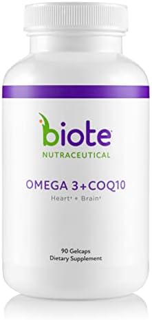 Biote Nutraceuticals - Omega 3 + CoQ10 - Heart + Brain (90 Gel caps)