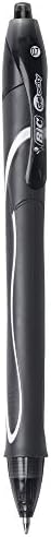 BIC Gelocity Quick Dry Black Gel Pens, Medium Point, 0.7 mm, 12-Count | Quick Dry Ink Resists Smearing | Full-Length Comfort Grip | Ideal for Students and Teachers | 12 Pens in Pack