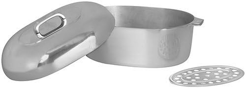 15 Inch Aluminum Oval Roaster - McWare by Cajun Classic Cookware