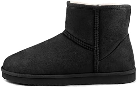 Zizor Women's Cozy Short Bootie Slippers, Winter Warm Hard Bottom House Shoes with Fuzzy Lining